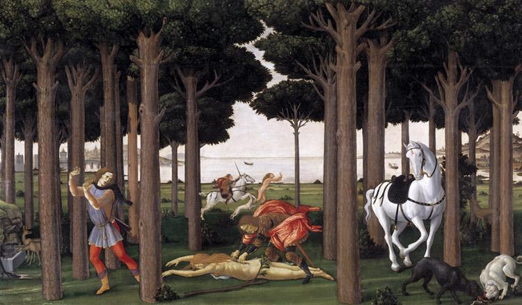 Sandro Botticelli Novella di Nastagio degli onesti (mk36) Sweden oil painting art